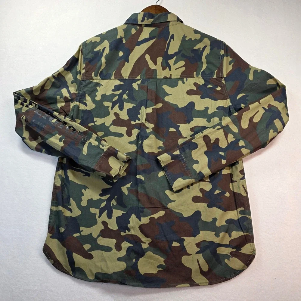 True Religion Men's TRBJ‎ LS Western Camo Shirt S Snap Button Style 700700 NWT